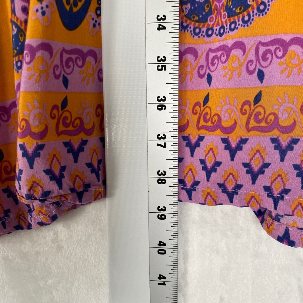 Brooke Webb for Anna & Ava One Size Kimono Robe Duster Boho Floral Orange Purple - Picture 6 of 7
